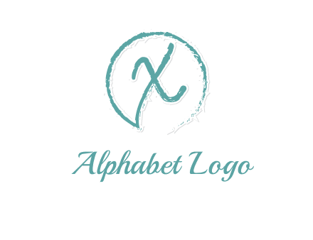 brush letter X logo