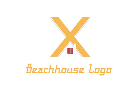 letter x house logo