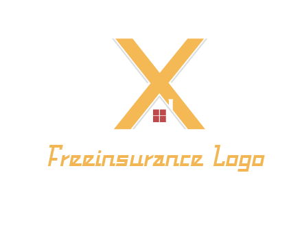 letter x house logo