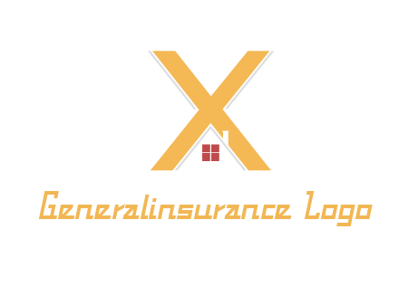 letter x house logo