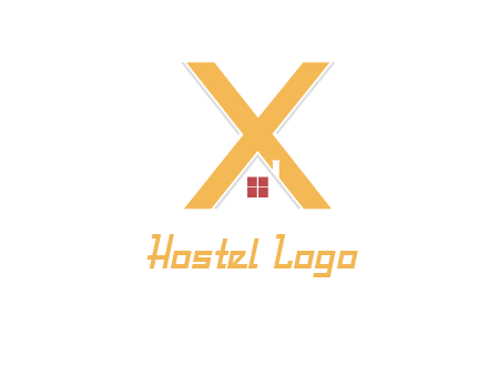 letter x house logo