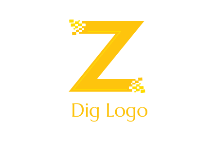 digital letter Z logo