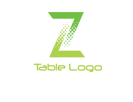 halftone letter z logo