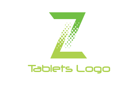 halftone letter z logo