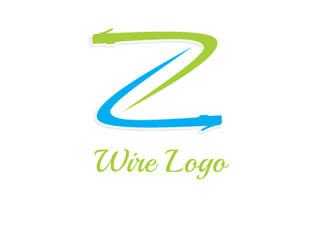 network wire letter Z logo