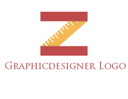 measure tape in letter Z logo