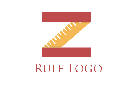 measure tape in letter Z logo