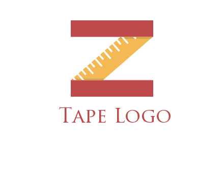 measure tape in letter Z logo