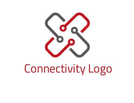 letter x circuit logo