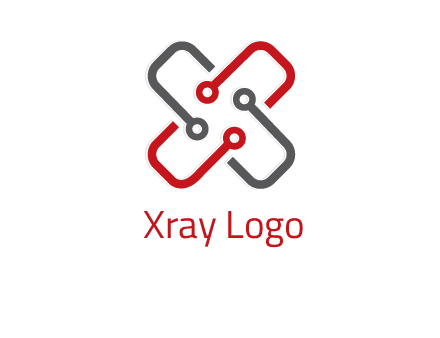 letter x circuit logo