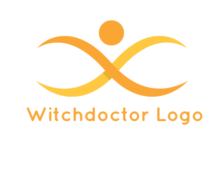 abstract letter X person logo