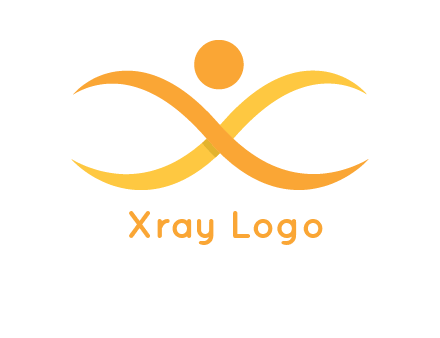 abstract letter X person logo