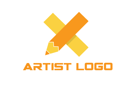letter x pencil logo