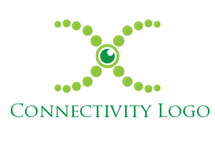 dotted DNA and letter X logo