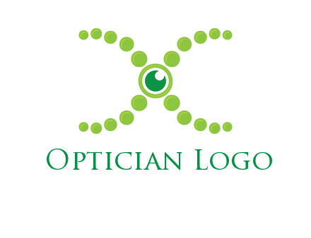 dotted DNA and letter X logo