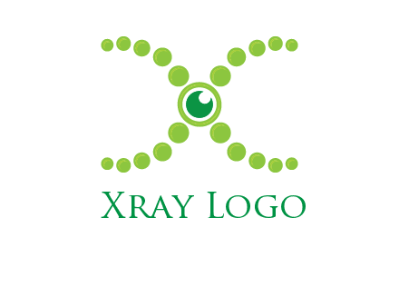 dotted DNA and letter X logo