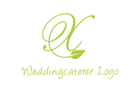 letter X with leaf logo