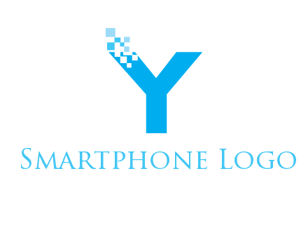 letter y pixels logo