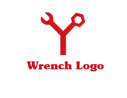 wrench on letter Y logo