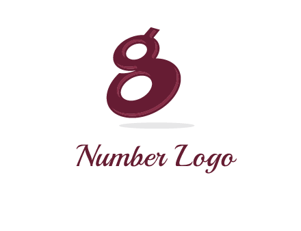 Letter G like number eight logo