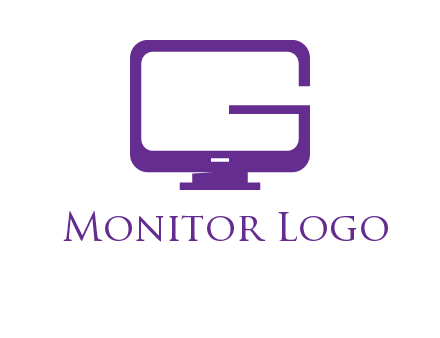 letter G monitor screen logo