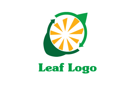 sun rays in leaf logo