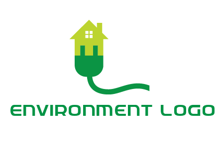 eco house with plug logo