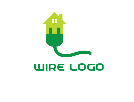 eco house with plug logo