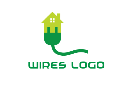 eco house with plug logo