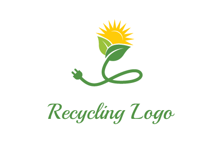 plug with leaf and sun logo