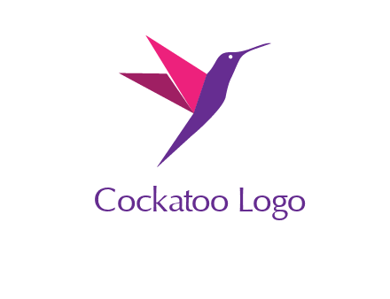 origami hummingbird logo