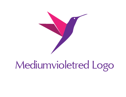 origami hummingbird logo