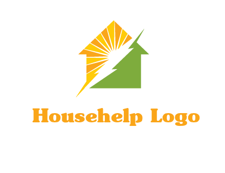 Lighting bolt House Logo