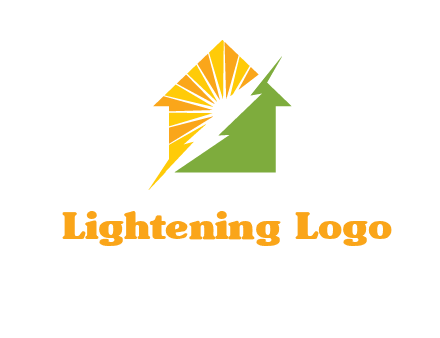 Lighting bolt House Logo