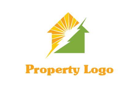 Lighting bolt House Logo