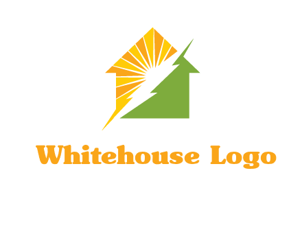 Lighting bolt House Logo