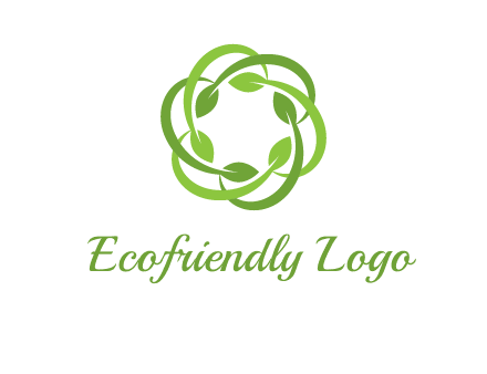 leaf swoosh rotation logo