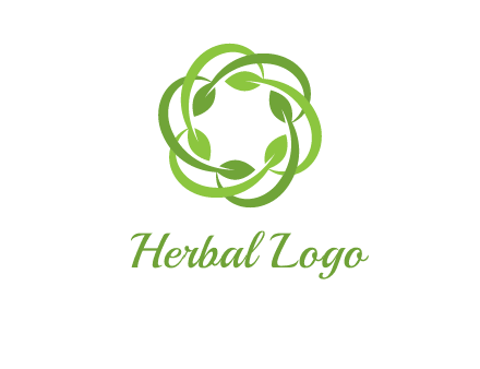 leaf swoosh rotation logo