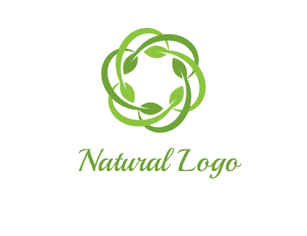 leaf swoosh rotation logo