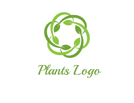 leaf swoosh rotation logo