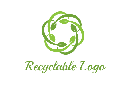 leaf swoosh rotation logo