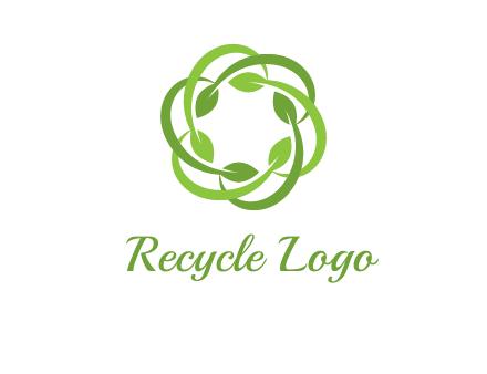 leaf swoosh rotation logo