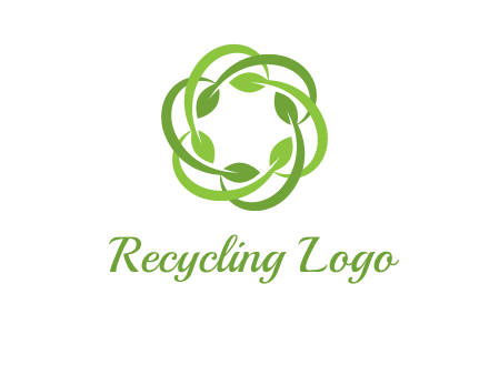 leaf swoosh rotation logo