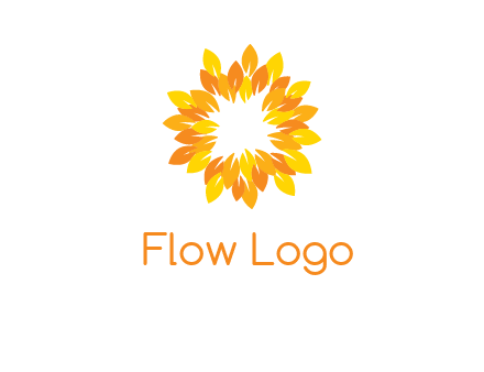 flower around sun logo