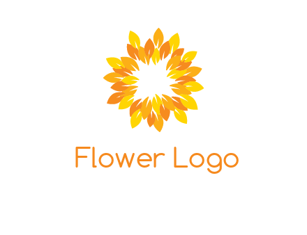 flower around sun logo