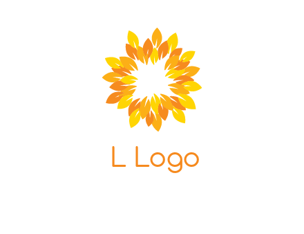 flower around sun logo