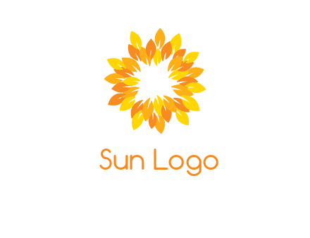 flower around sun logo