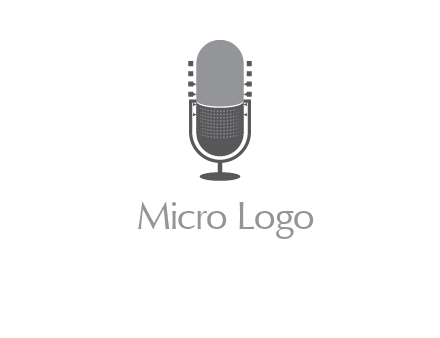 upright studio mic media logo icon