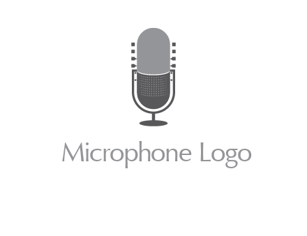 upright studio mic media logo icon