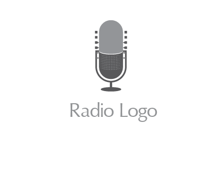 upright studio mic media logo icon